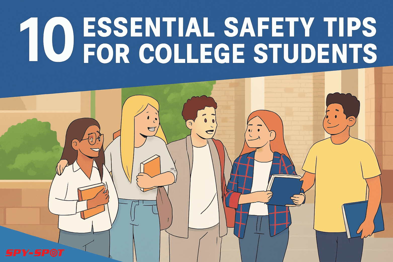 College student walking safely on campus at night using safety tips and awareness strategies
