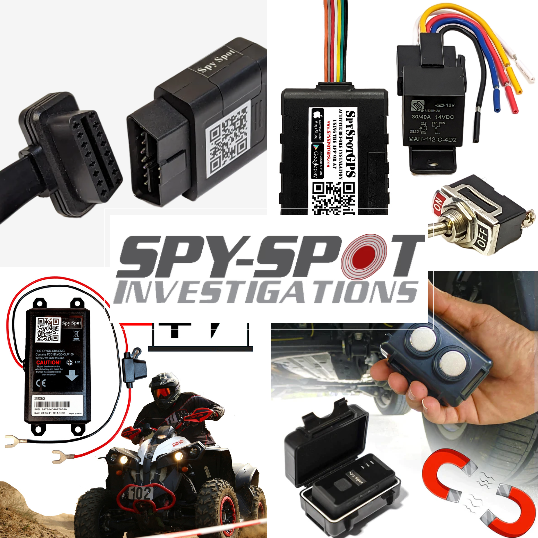 Four types of GPS trackers for cars - hardwired, OBD, portable, and battery-mounted vehicle tracking devices