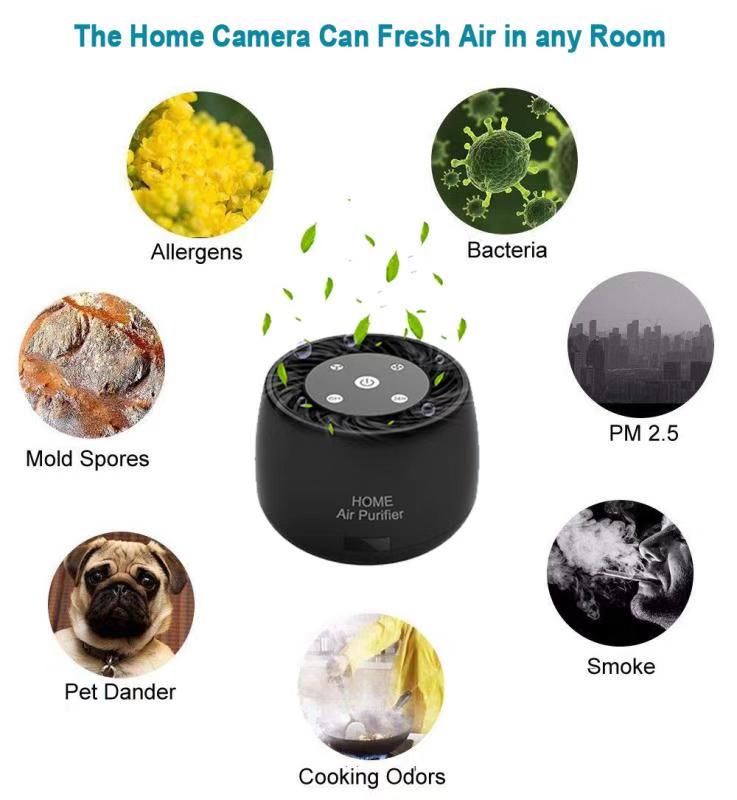HEPA Air Purifier with Hidden 1080P WiFi Camera — Discreet Home & Office Security