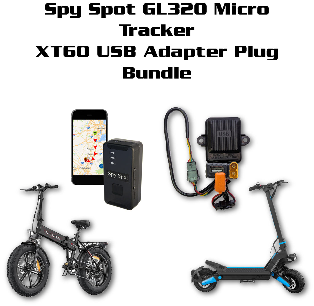 Spy Spot GL320 Micro Tracker & XT60 to USB Power Adapter Bundle – Stay Powered & Connected On the Go