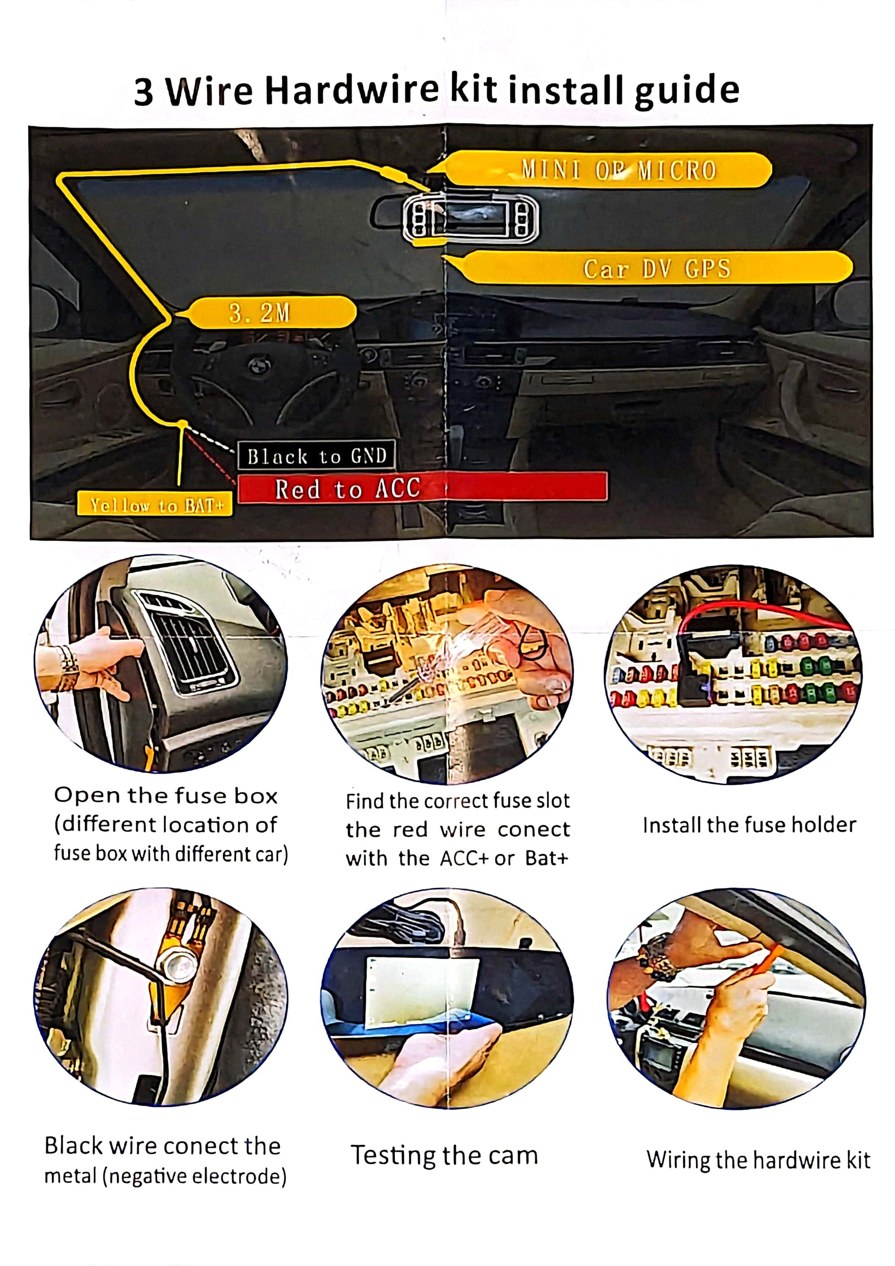 Portable GPS Hard Wire Car Kit Power Supply (USB C / Designed for GL320MG)