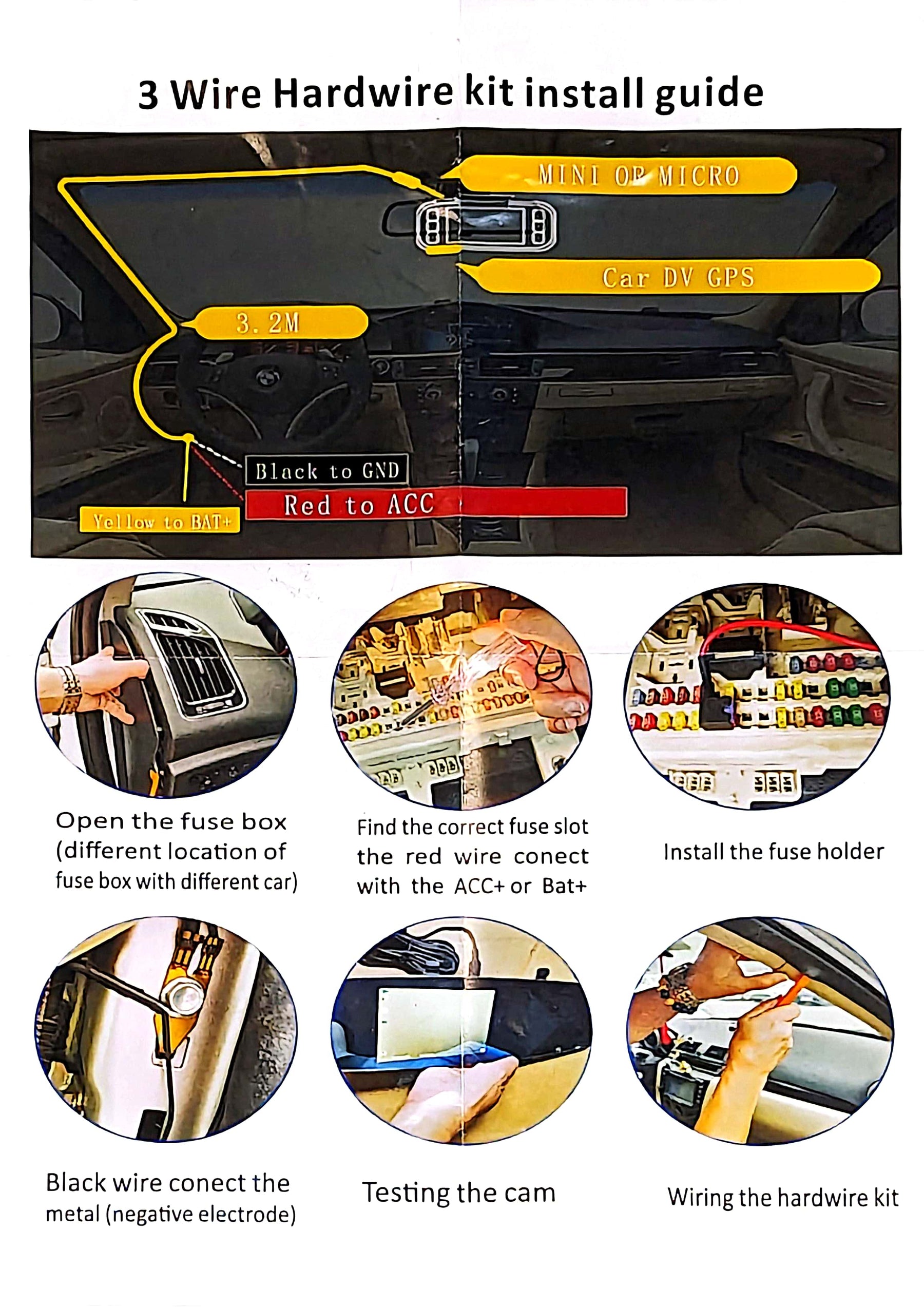 Portable GPS Hard Wire Car Kit Power Supply - USB C - Designed for GL320MG