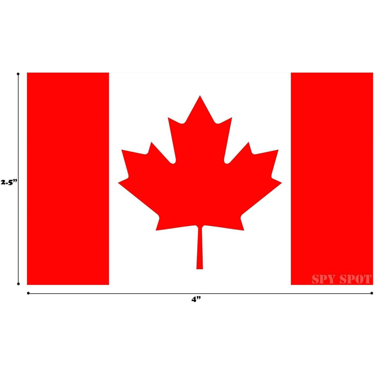 Canada Flag Stickers 4" x 2.5" Vinyl Decals, Pack of 4