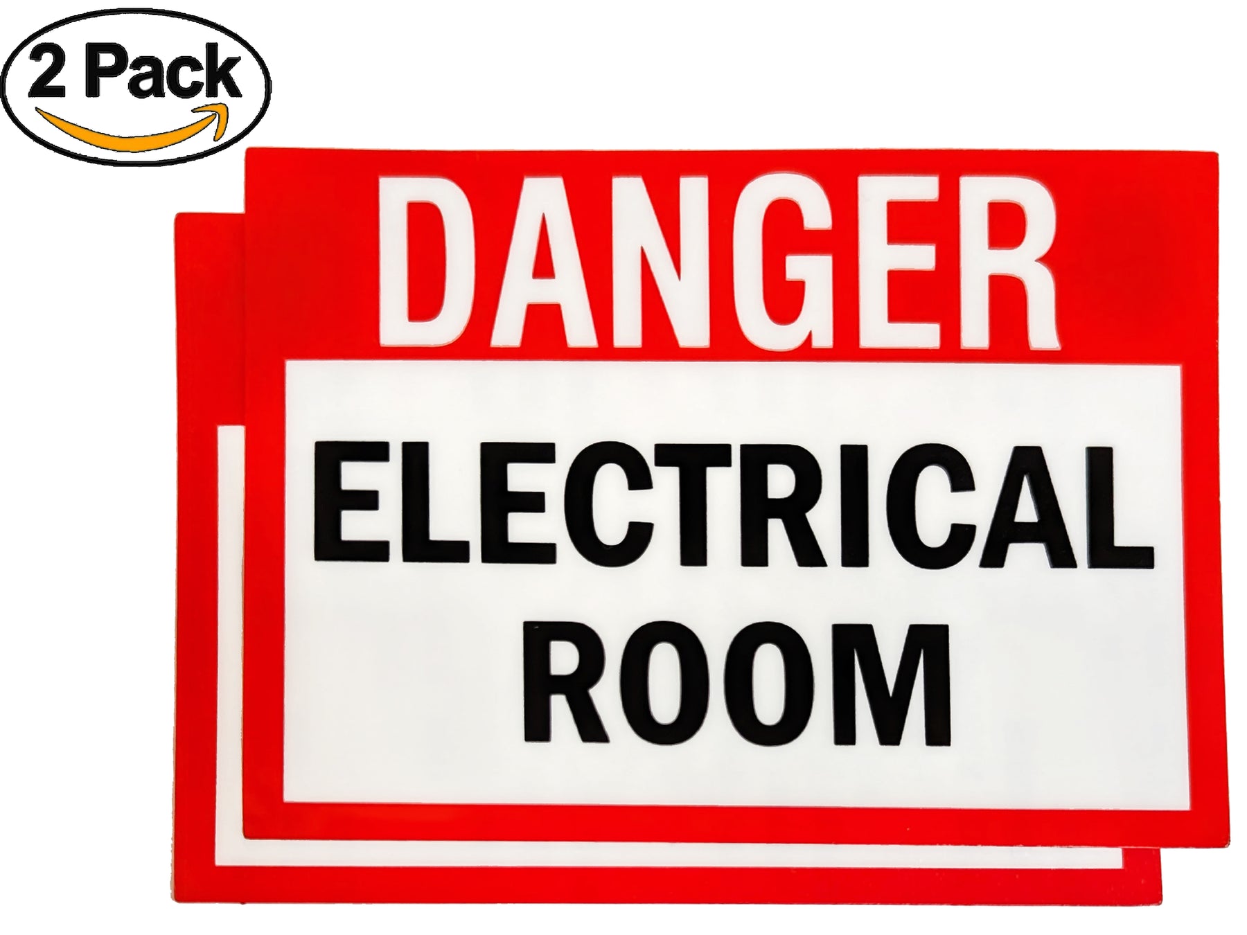 Spy Spot Pack of 2 Danger Electrical Room Sign Warning Vinyl Sticker