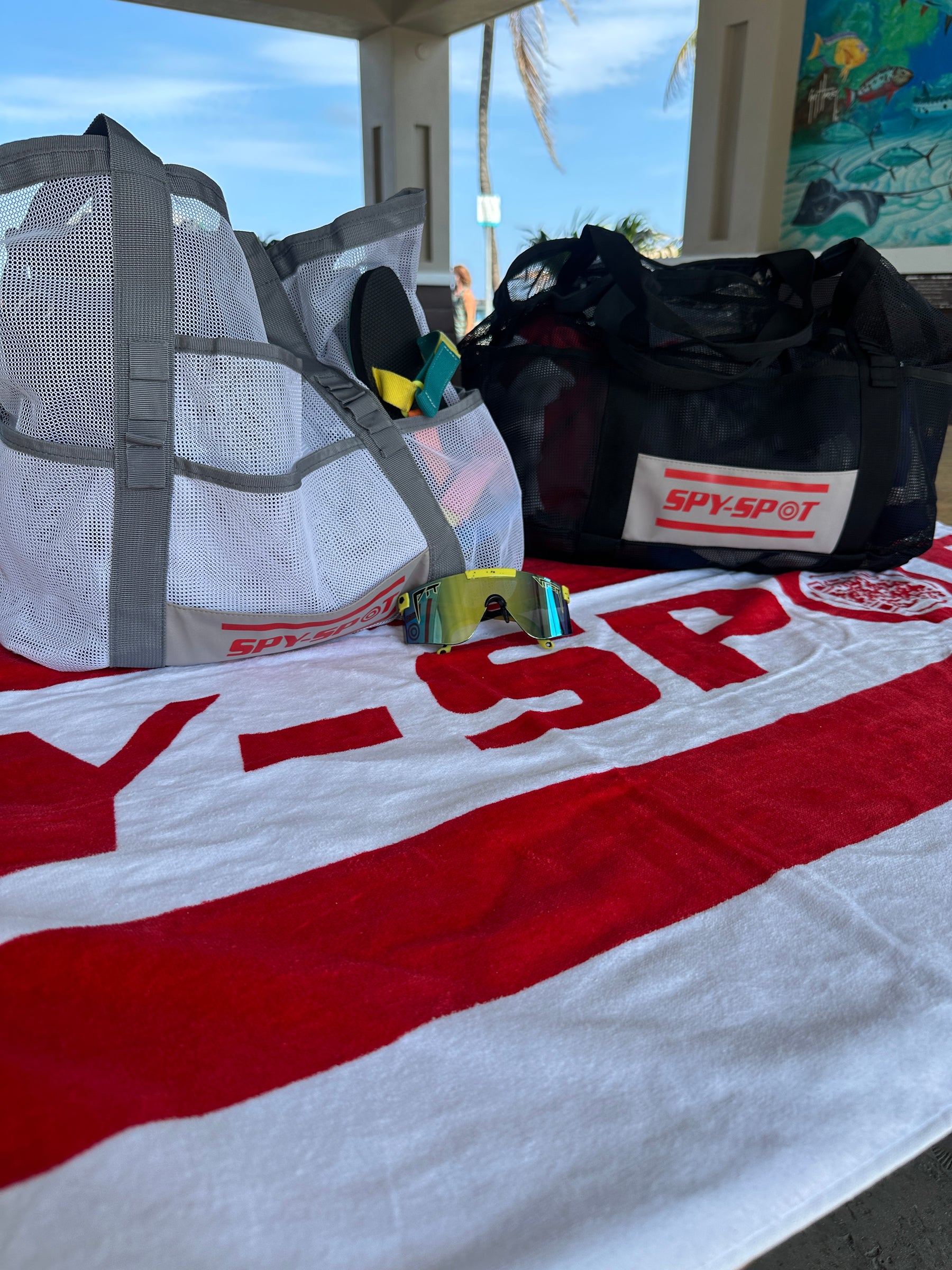 Spy Spot Tote Bag with Towel