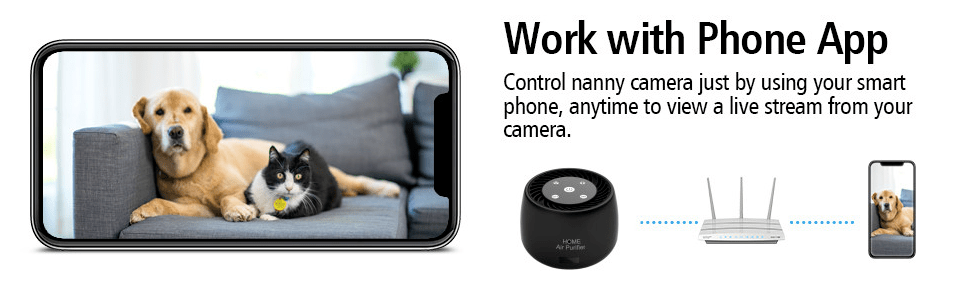 HEPA Air Purifier with Hidden 1080P WiFi Camera — Discreet Home & Office Security
