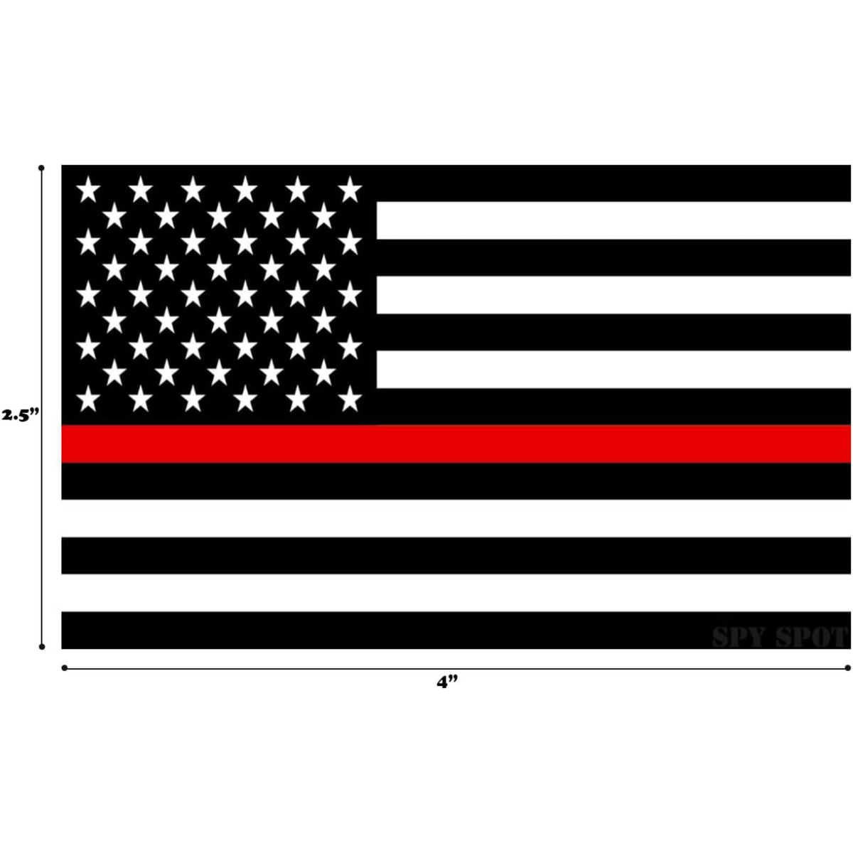 Thin Red Line Decals Pack of 4 - 4" x 2.5" Vinyl First Responders Stickers