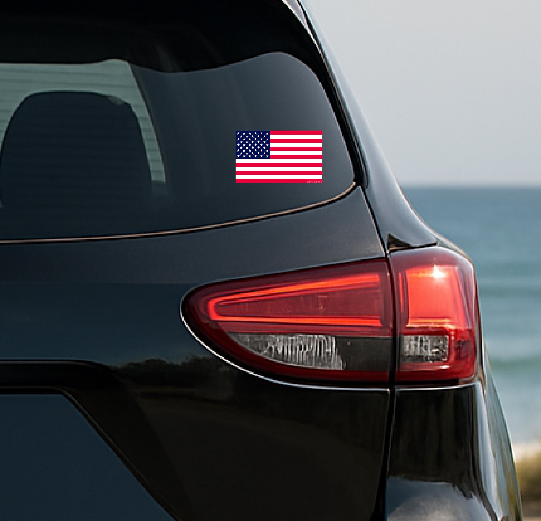 Spy Spot American Flag Set of 4 Vinyl Decal 4" x 2.5" Weatherproof Stickers