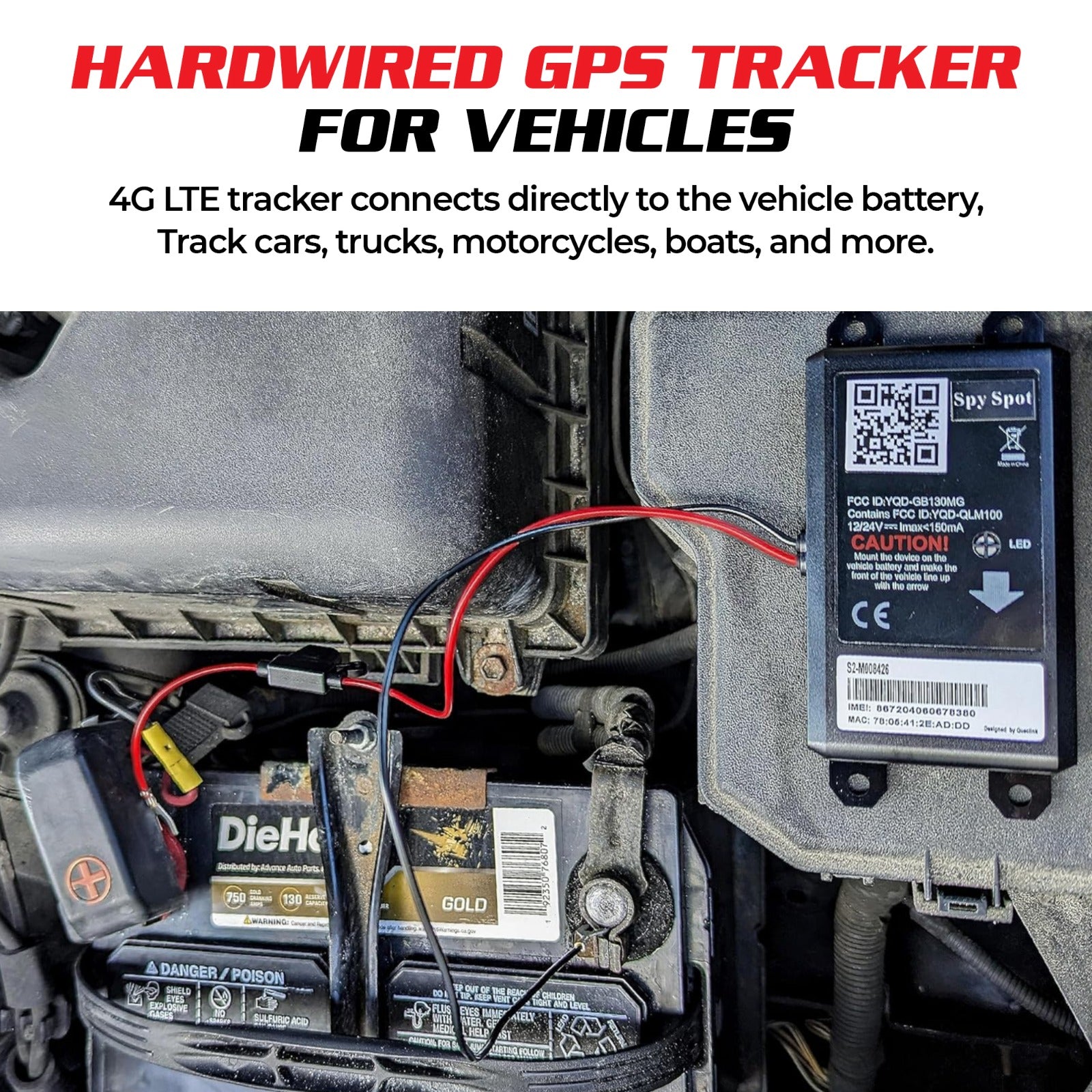 Mounted GPS Tracker (GB130): 4G LTE Vehicle Tracker