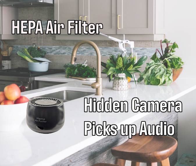 HEPA Air Purifier with Hidden 1080P WiFi Camera — Discreet Home & Office Security