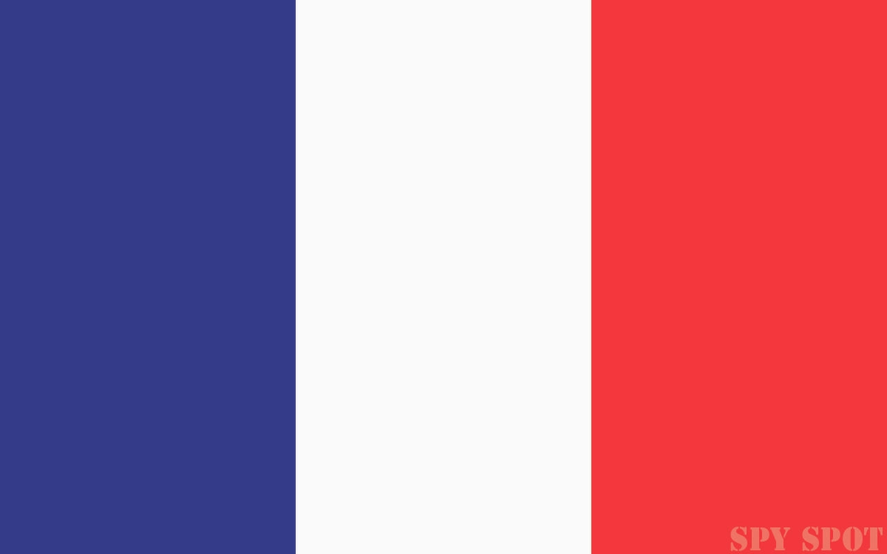 Spy Spot 4 Pack French Flag Sticker Heavy Duty Water Resistant Decal