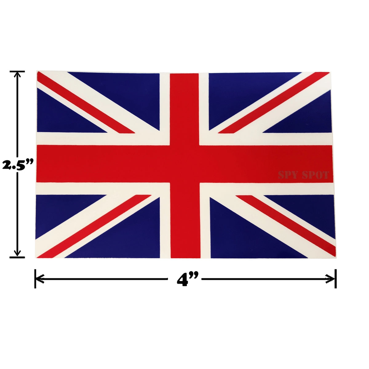 Spy Spot UK 4 Pack United Kingdom Flag Sticker Heavy Duty Water Resistant 4" x 2.5"