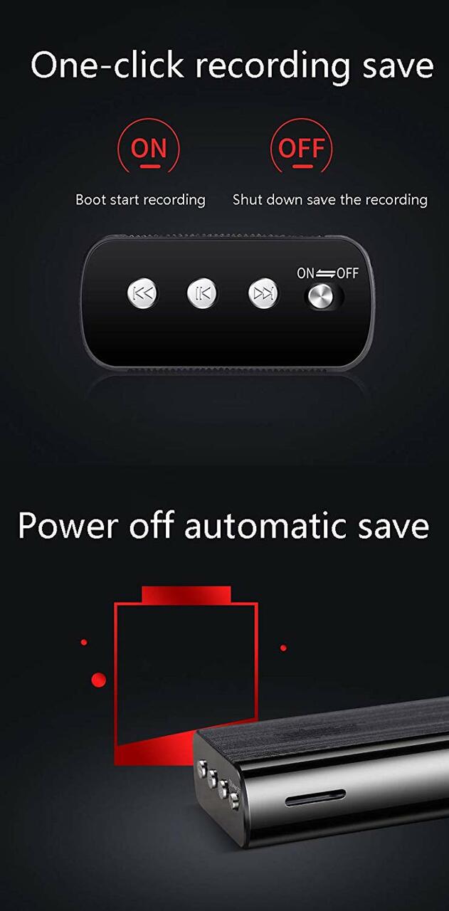 15 Day Magnetic Digital Voice Audio Recorder 8 GB Built in Memory