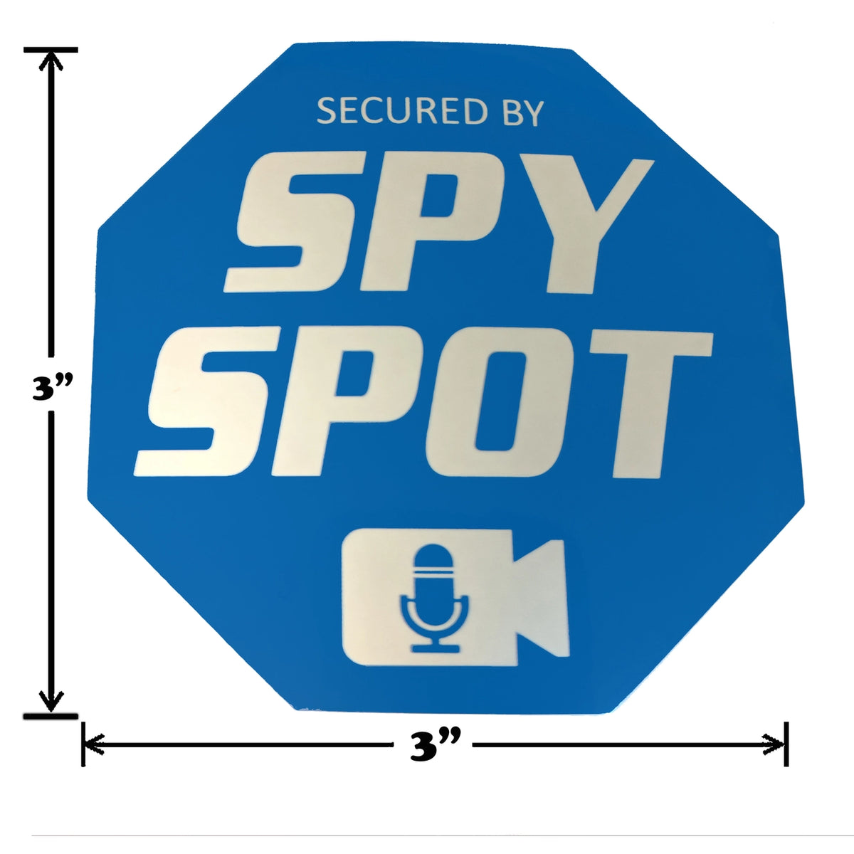 Spy Spot ADT Style Vinyl Window Stickers 6 Pack Double Sided 3" x 3"