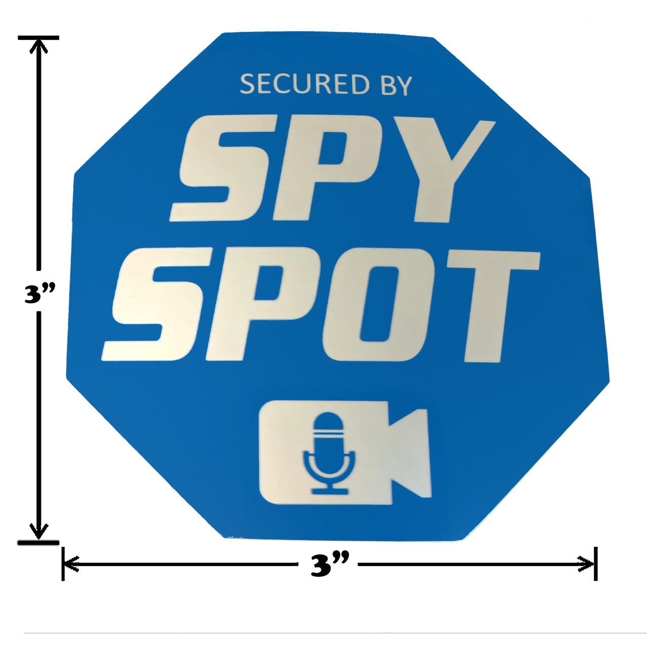 Spy Spot ADT Style Vinyl Window Stickers 6 Pack Double Sided 3" x 3"