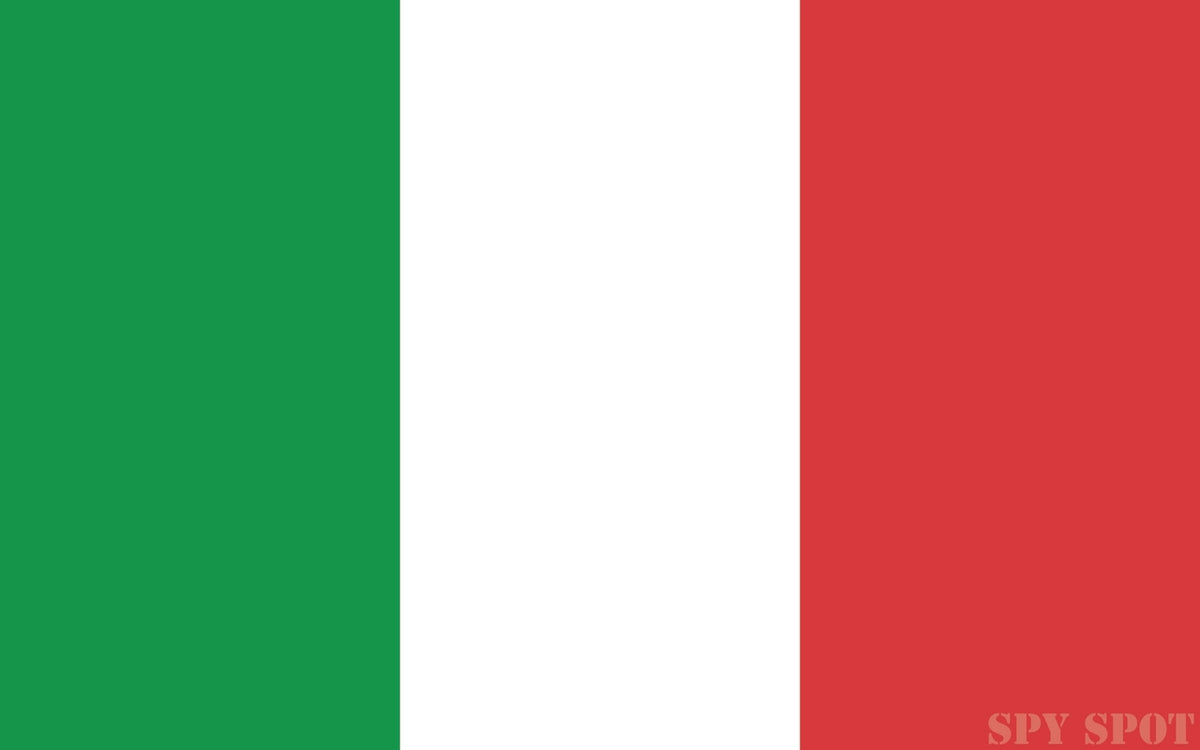 Spy Spot Italian Flag Decal Vinyl Sticker 4" x 2.5" Weatherproof Set of 4