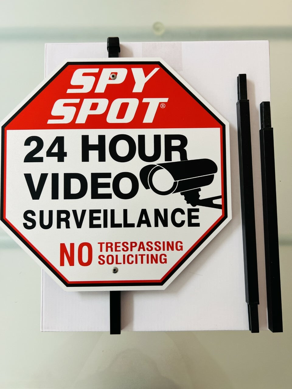 Spy Spot Foldable 24 Hour Video Surveillance No Trespassing Security Sign