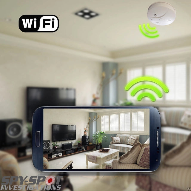 WIFI Smoke Detector HD Video Camera