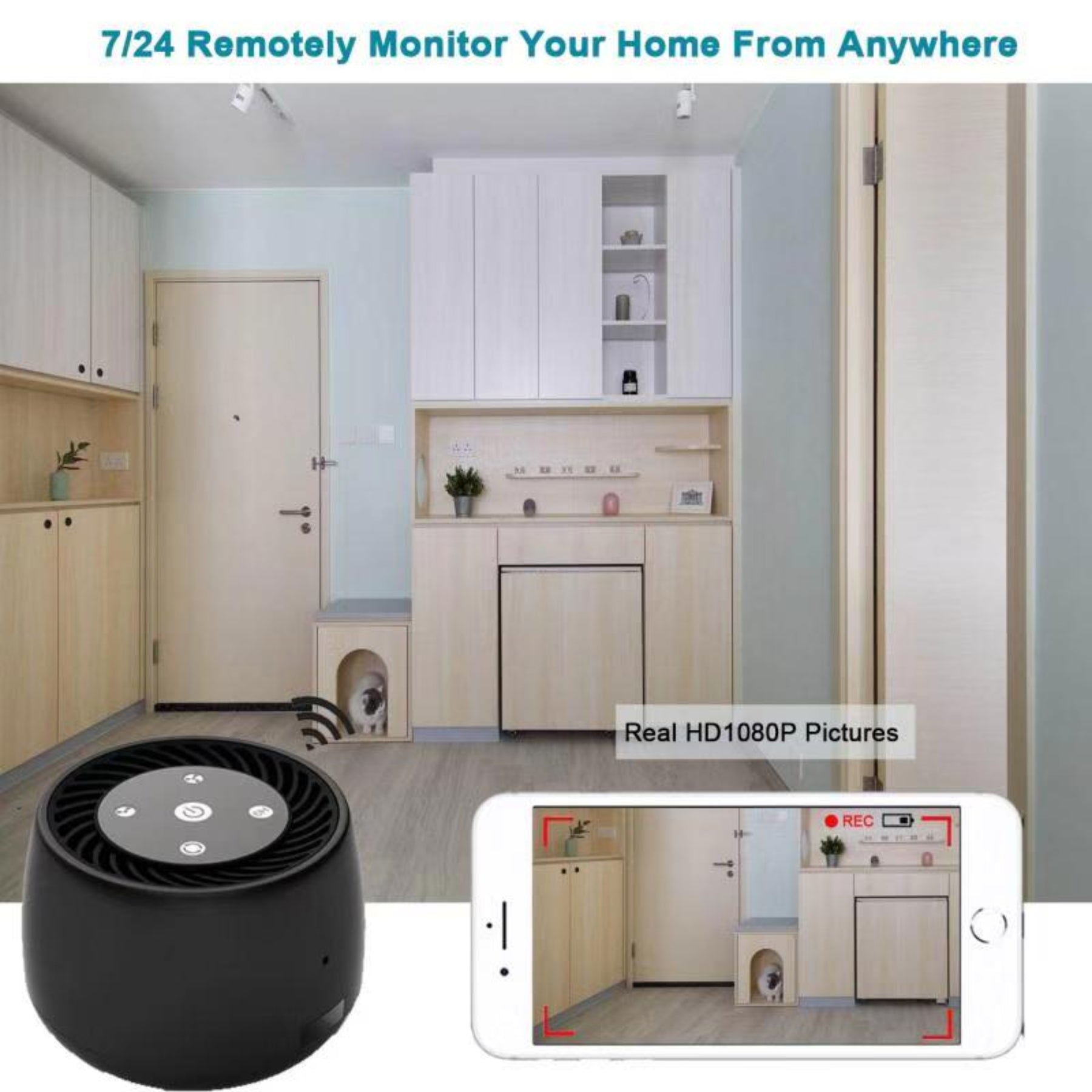 WiFi Hidden Camera Air Purifier - 1080P, Night Vision