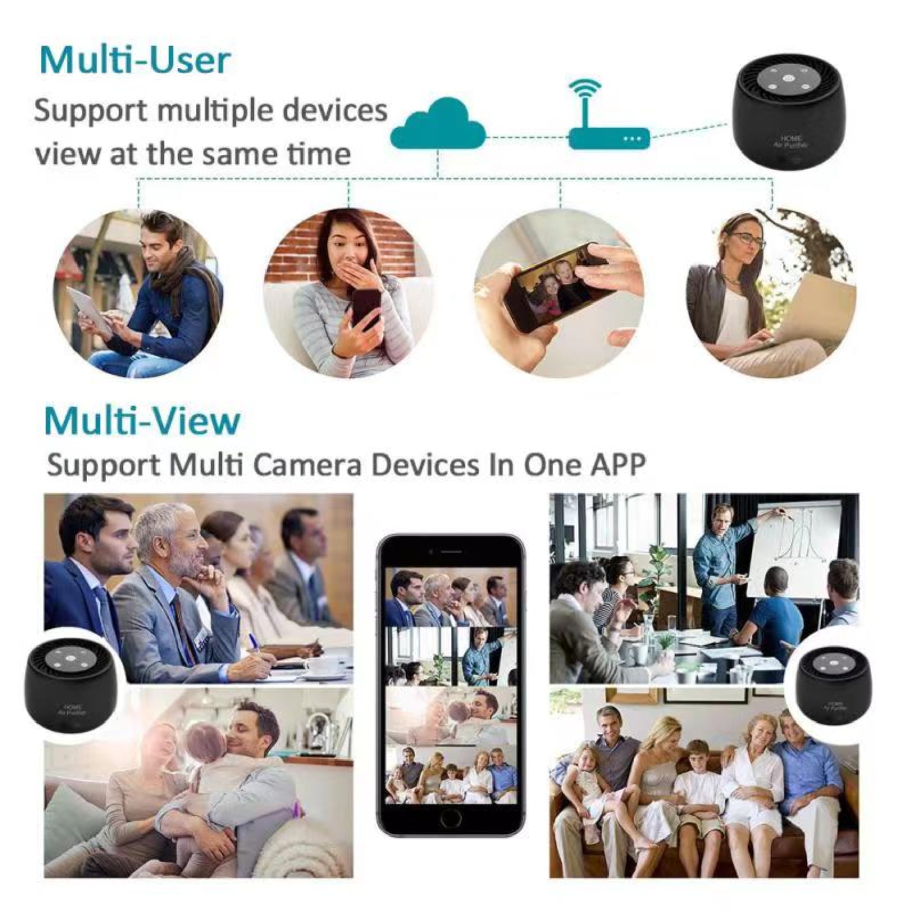 WiFi Hidden Camera Air Purifier - 1080P, Night Vision