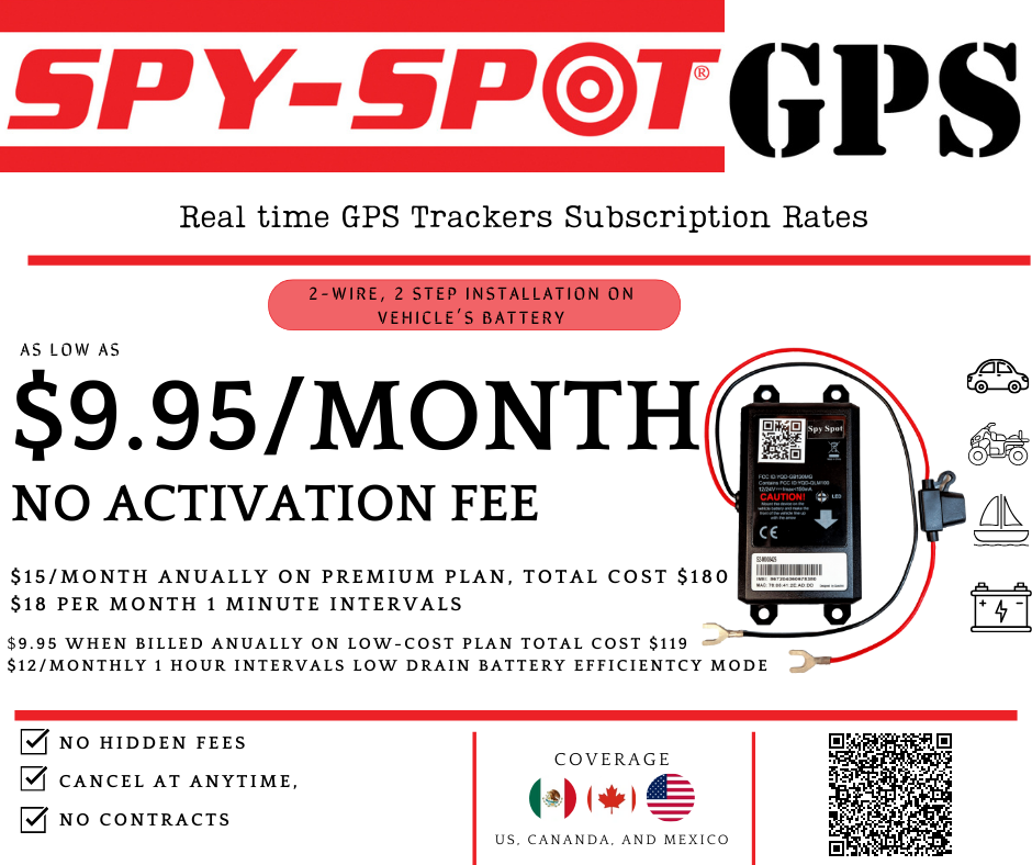 Spy Spot GB130MG Mounted GPS Tracker 4G LTE Vehicle Tracker