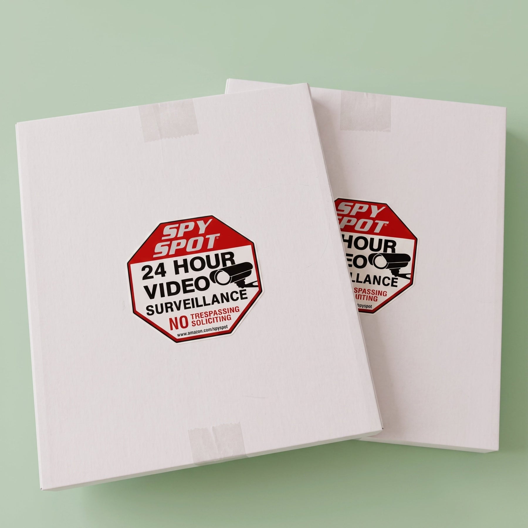 24Hr Video Surveillance Sign, Foldable Aluminum 12"x12", Pack of 2