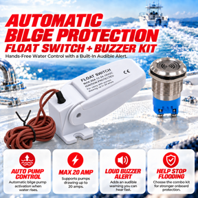 Automatic Float Switch with Buzzer Alarm for Bilge Pump
