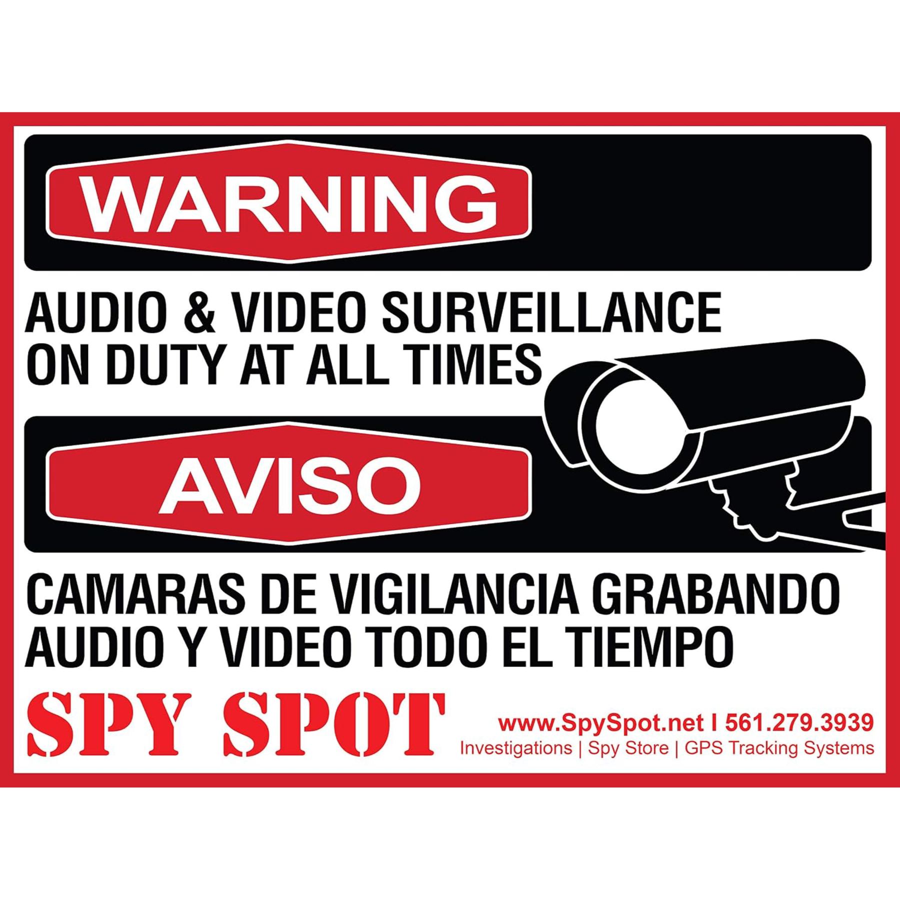 CCTV Warning Stickers, 4" x 3" Weatherproof Vinyl, Pack of 6