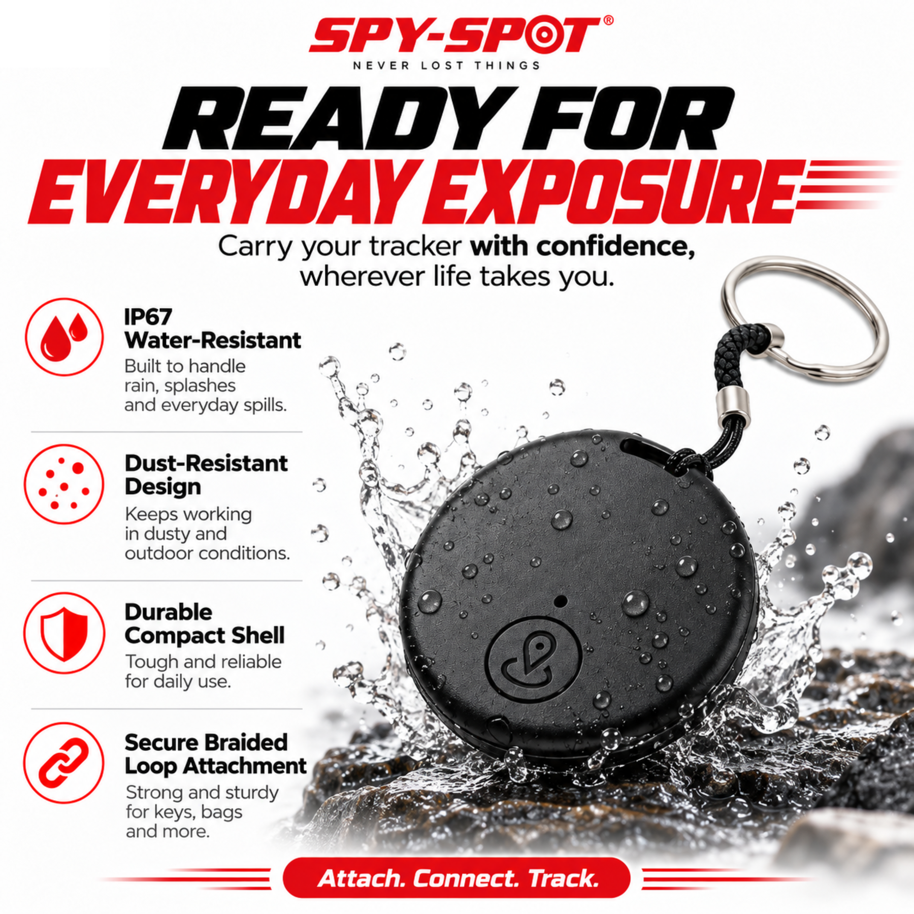 C Tag Bluetooth Tracker - Apple Find My, IP67, Key Finder