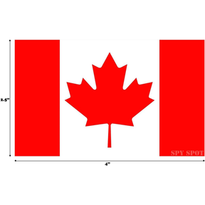 Canada Flag Stickers 4" x 2.5" Vinyl Decals, Pack of 4