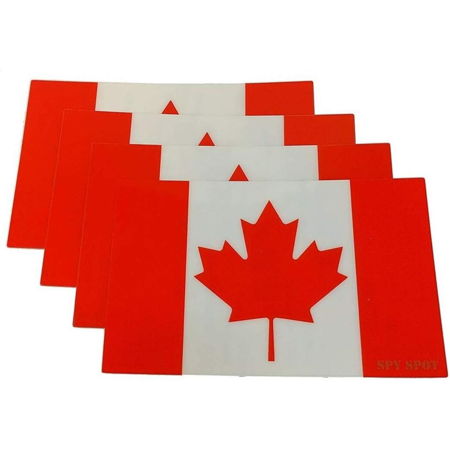 Canada Flag Stickers 4" x 2.5" Vinyl Decals, Pack of 4