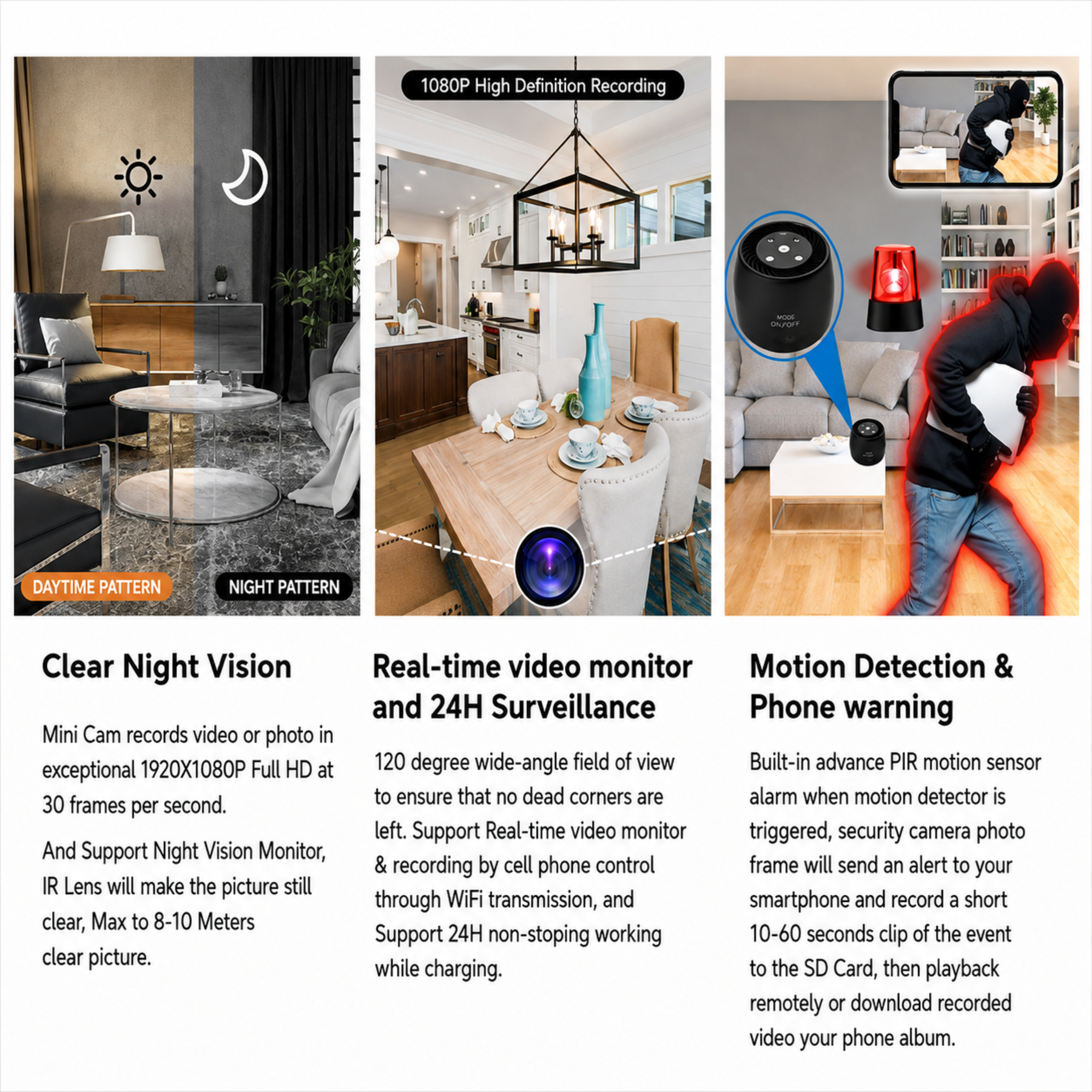 WiFi Hidden Camera Air Purifier - 1080P, Night Vision