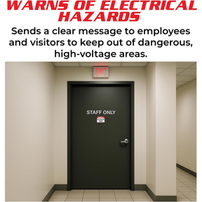 Danger Electrical Stickers, 4" x 3" Vinyl Safety Label, Pack of 2
