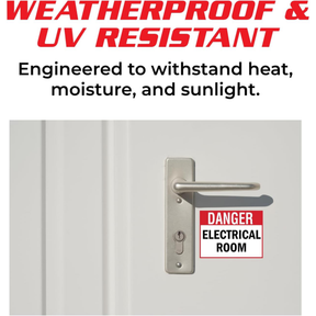 Danger Electrical Stickers, 4" x 3" Vinyl Safety Label, Pack of 2