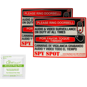 Doorbell Ring Reminder Stickers 2 Pack - Weatherproof Vinyl Signs