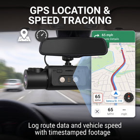 Dual Lens Dash Cam - Front & Interior, G-Sensor, Loop Record