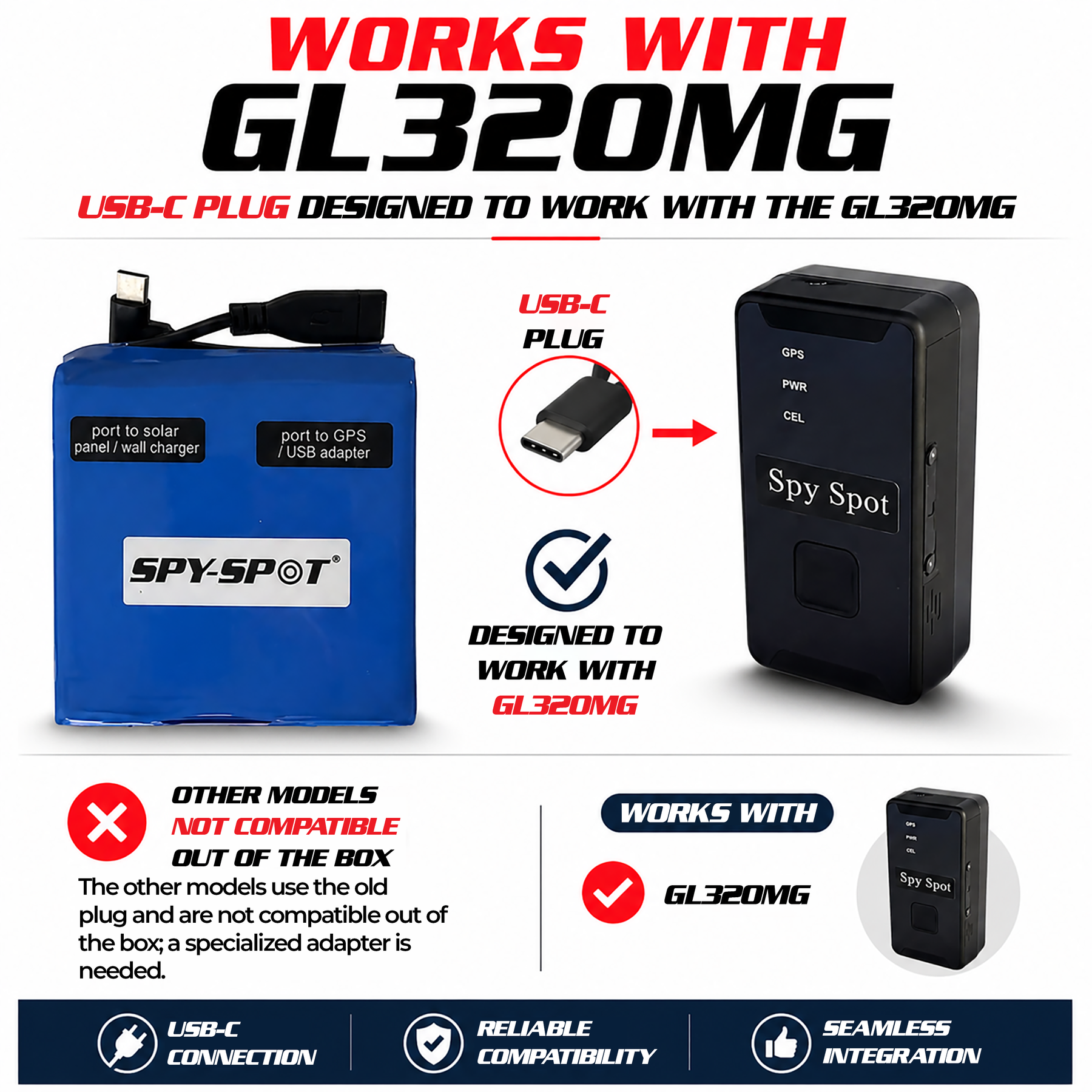 Extended Slim Battery Pack & Large Magnetic GPS Tracker Case