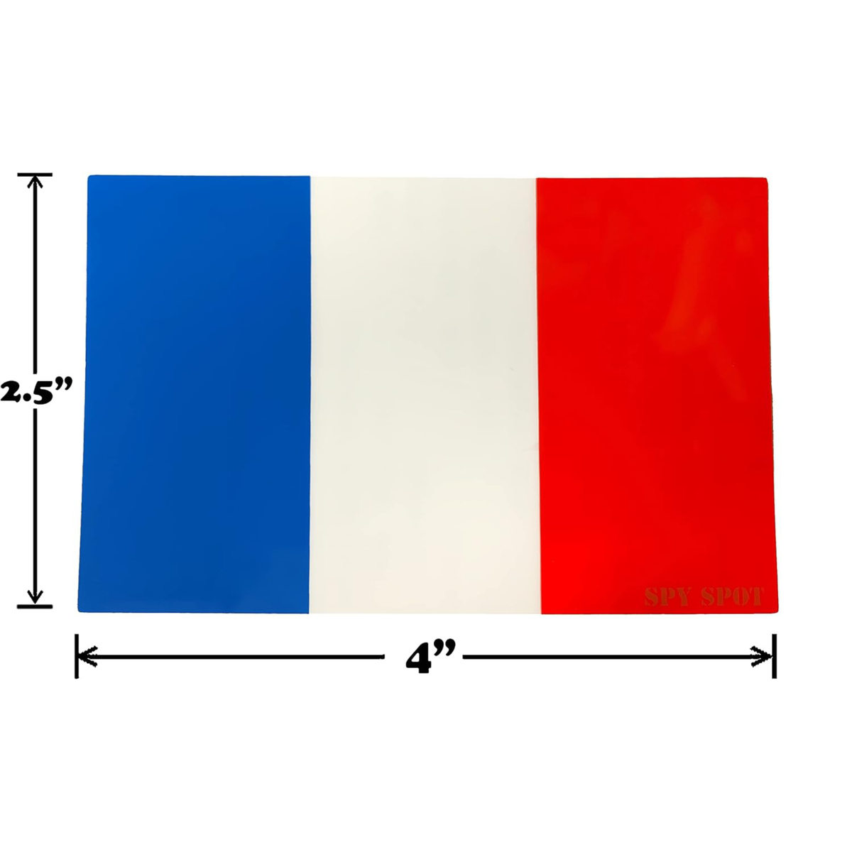 France Flag Stickers 4" x 2.5" Vinyl Decals, Pack of 4