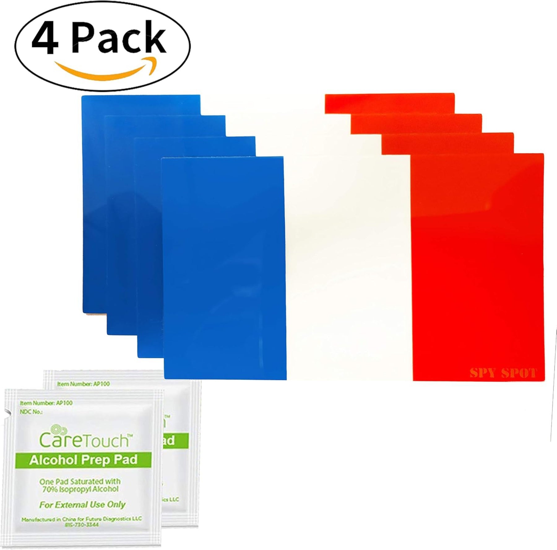 France Flag Stickers 4" x 2.5" Vinyl Decals, Pack of 4
