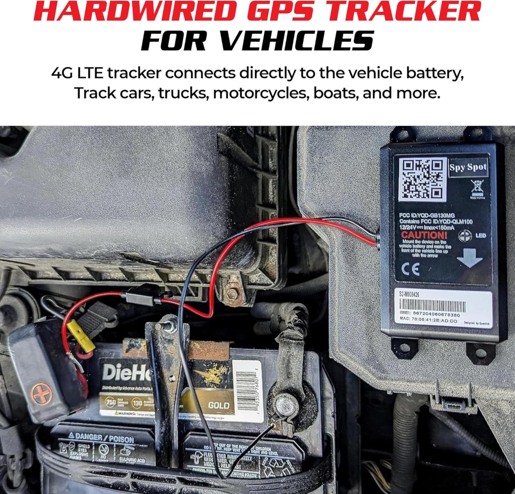 GB130MG 4G LTE GPS Tracker for Vehicles with Real-Time Tracking