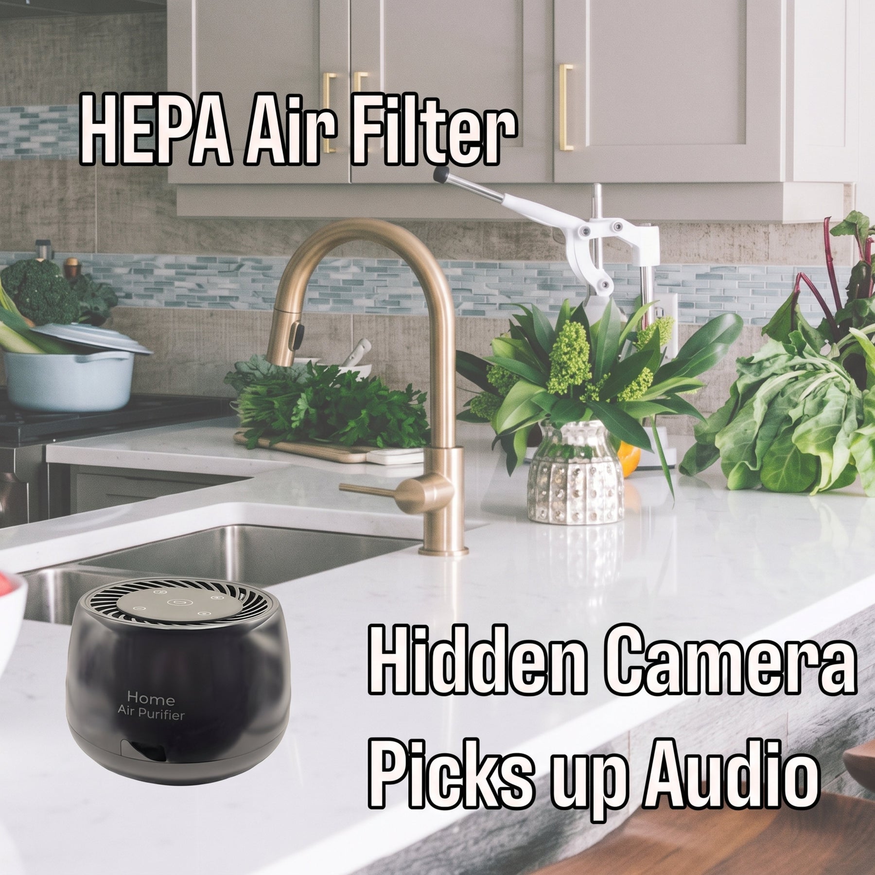 WiFi Hidden Camera Air Purifier - 1080P, Night Vision
