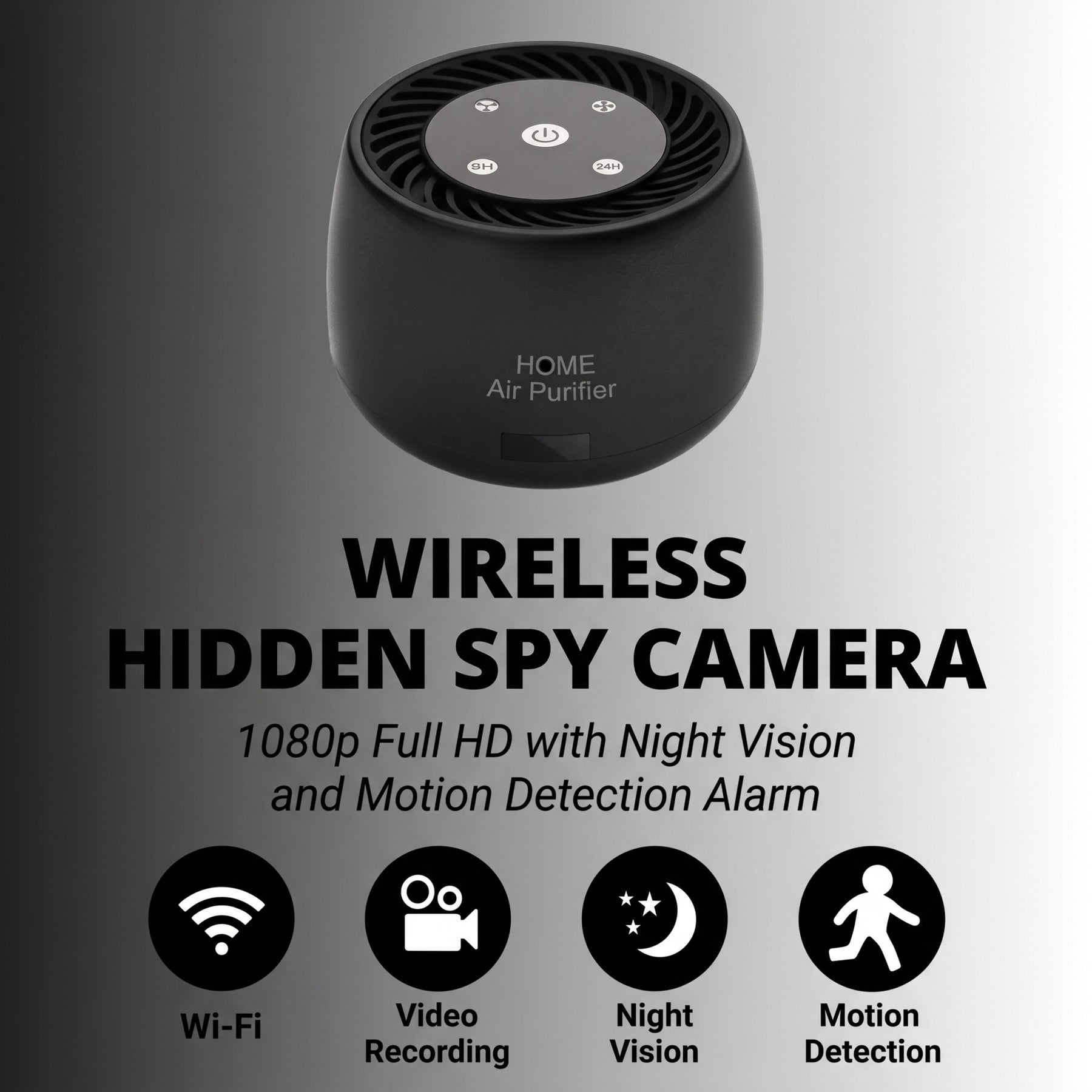 WiFi Hidden Camera Air Purifier - 1080P, Night Vision