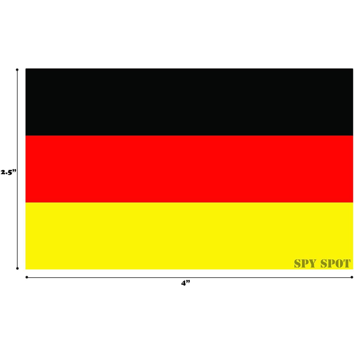 Germany Flag Stickers 4" x 2.5" Vinyl Decals, Pack of 4