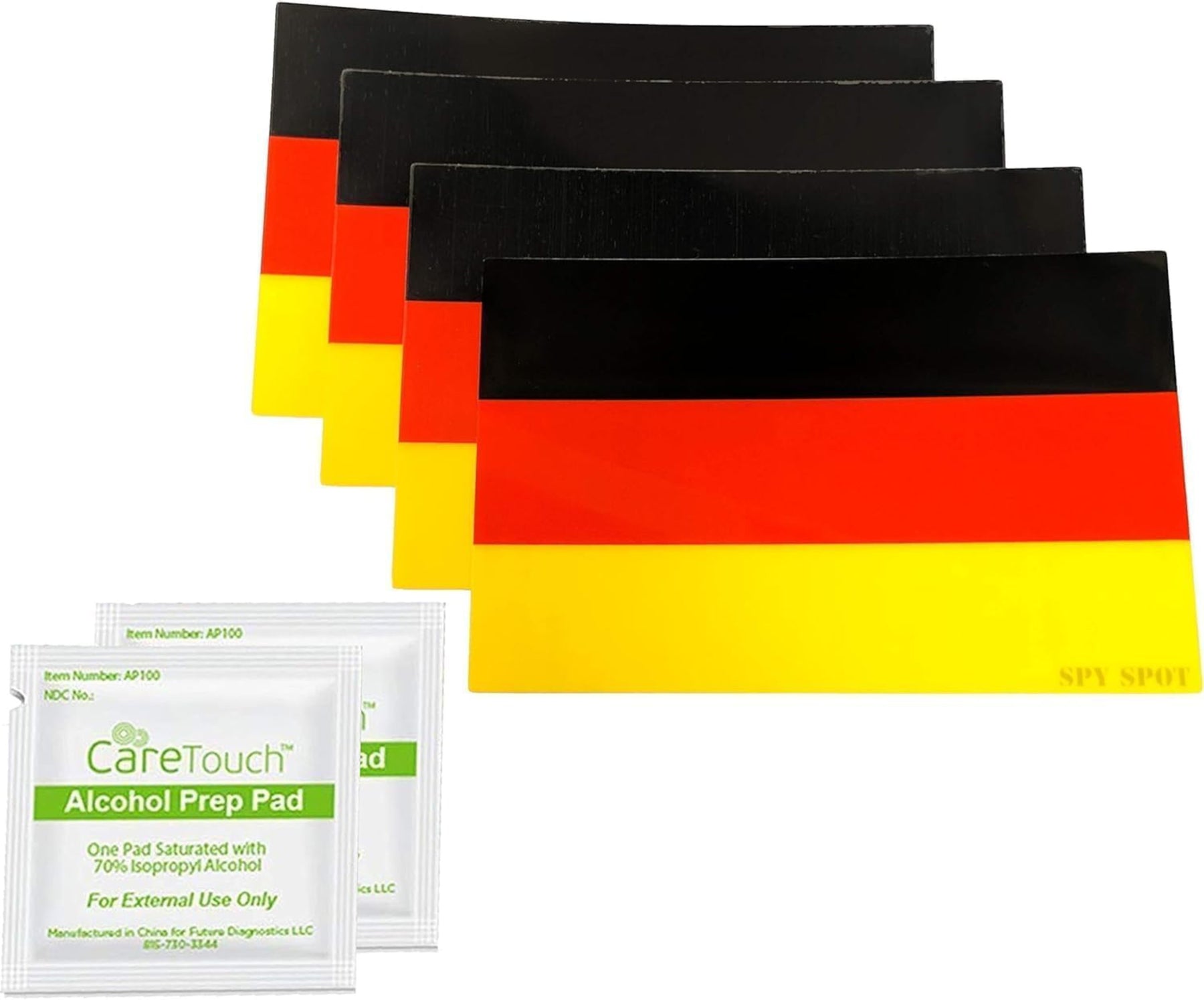Germany Flag Stickers 4" x 2.5" Vinyl Decals, Pack of 4