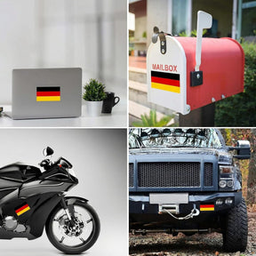 Germany Flag Stickers 4" x 2.5" Vinyl Decals, Pack of 4