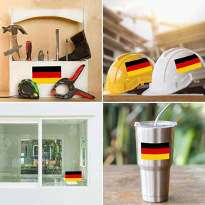Germany Flag Stickers 4" x 2.5" Vinyl Decals, Pack of 4