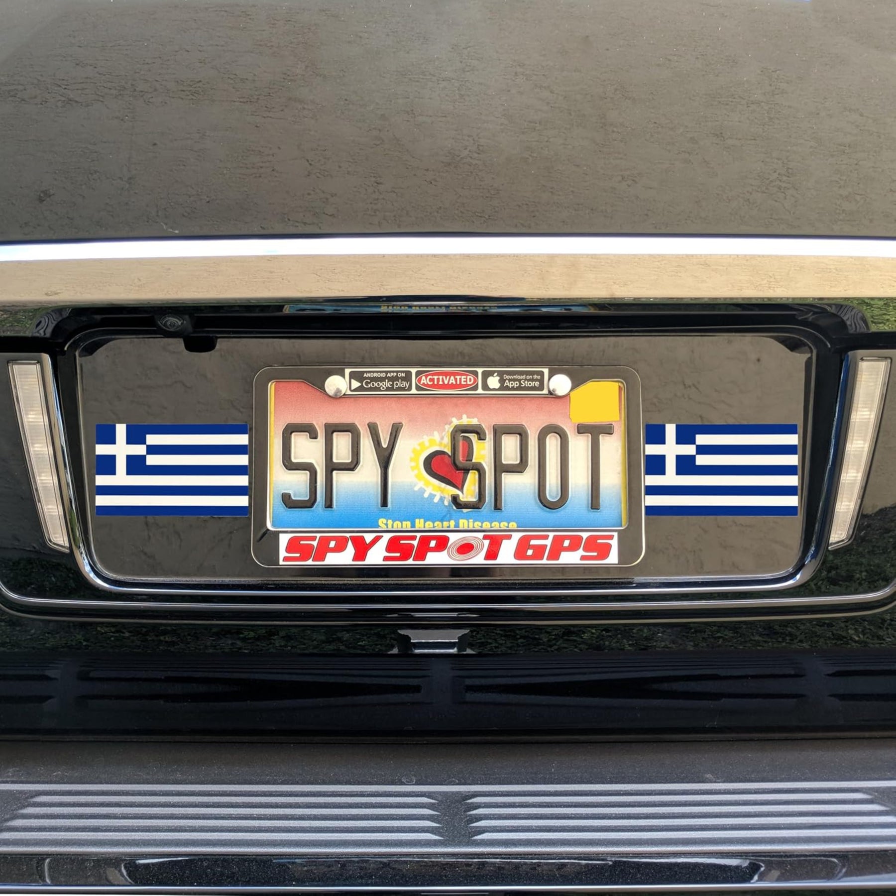 Greece Flag Stickers 4" x 2.5" Vinyl Decals, Pack of 4