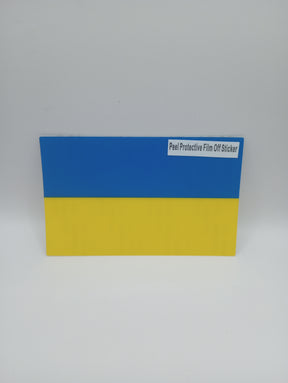 Spy Spot Ukraine Flag Set of 4 Vinyl Decal 4" x 2.5" Weatherproof Stickers