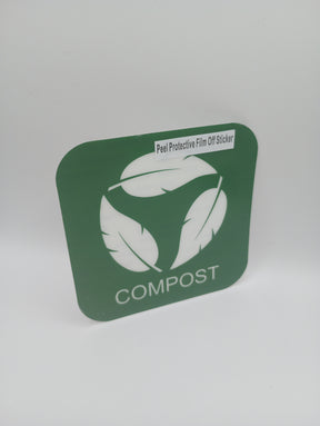 Spy Spot Green Compost Vinyl Decal, 3.5 x 3.5 Water Resistant Heavy Duty Sickers