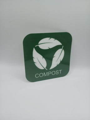 Spy Spot Green Compost Vinyl Decal, 3.5 x 3.5 Water Resistant Heavy Duty Sickers